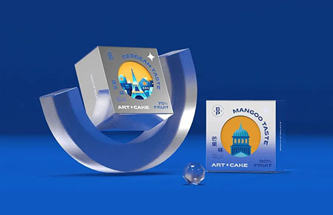 这组月饼的包装设计，给人一种新潮的感觉！