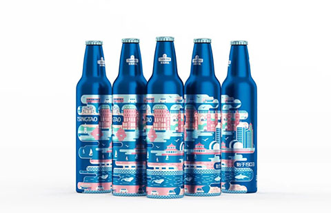 青岛啤酒之醉美青岛铝瓶包装设计，有点特别！